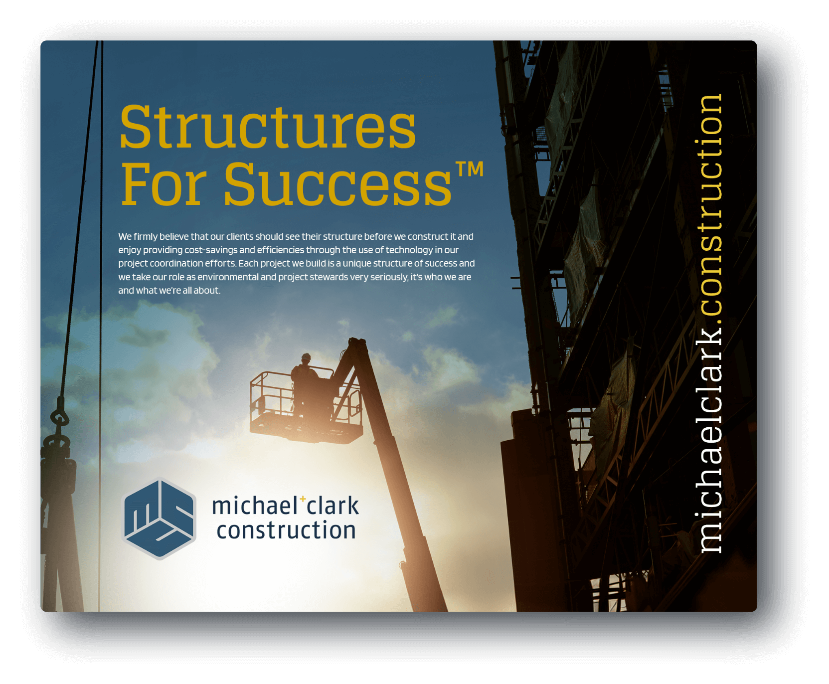 michael + clark construction cover rendering