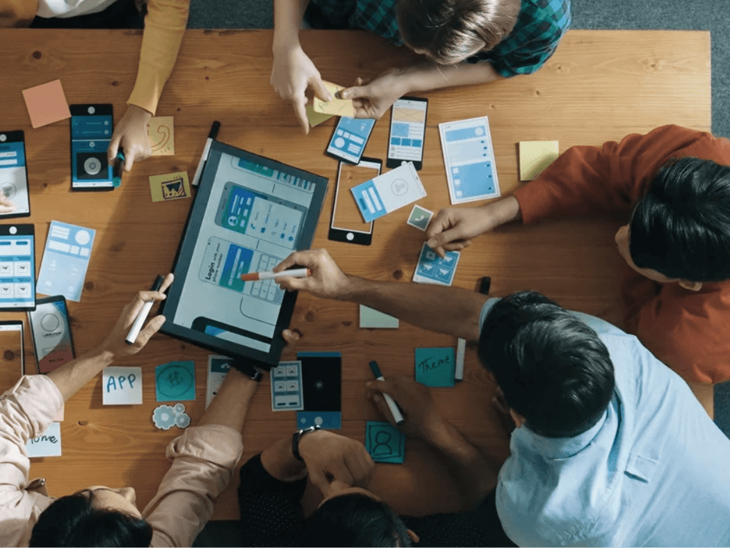 A team of colleagues collaborating